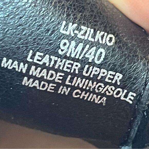 Lucky Brand Black Leather Mules with Wooden Wedge - Picture 7 of 9